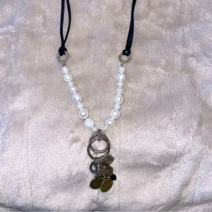 Silpada Sterling Silver & Pearl Coin Necklace-N1947